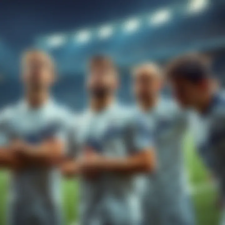 Football players showing disappointment and surprise during halftime of a game, conveying emotions of shock and frustration