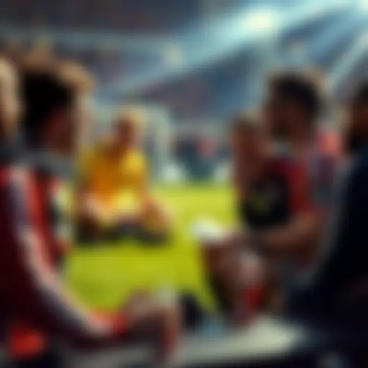 Fans talking about football teams and their chances in the Ghost Leg tournament.