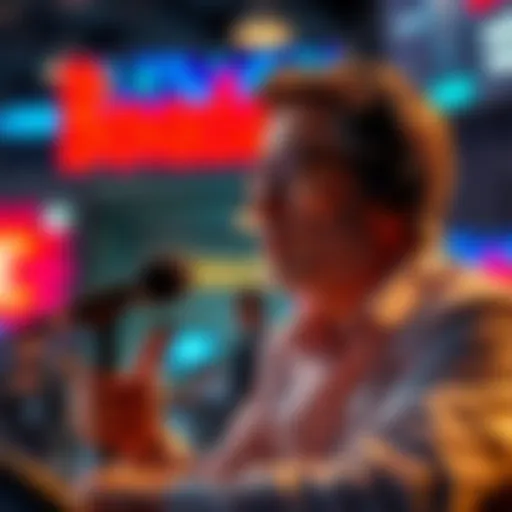 A former Bovada employee discussing insights on payouts and verifications with a microphone in hand
