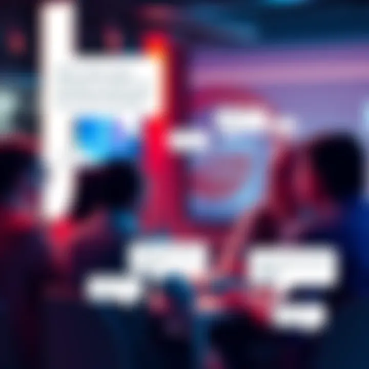 A group of people discussing a ban on ngas in an online forum setting, with text chat bubbles visible