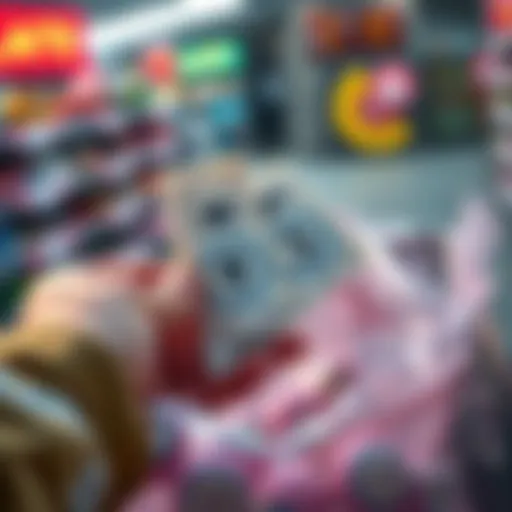 A hand holding unscanned lotto tickets discovered in a trash bag at Kroger