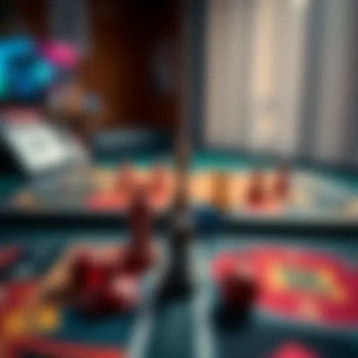 A close-up view of four game boards arranged strategically with game pieces placed on them, highlighting different betting methods and tips for winning.