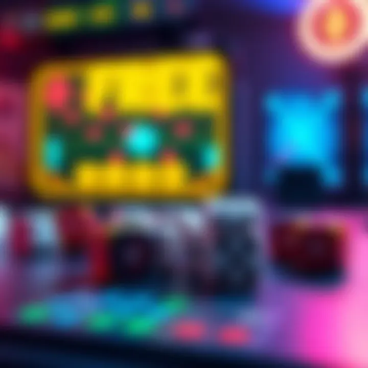 A colorful display of dice rolling in an online game without ads, featuring Monero as a payment option.