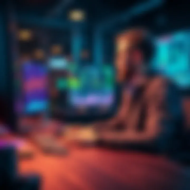 A graphic showing a developer working on a HUD tool for poker, highlighting statistics and analysis features.