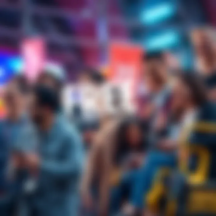 Free Opportunities for Everyone A diverse group of people engaging in various free activities and resources, showcasing the benefits of free offers