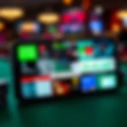 A collage of various free poker tracking apps displayed on a smartphone screen, highlighting different features and user interfaces.