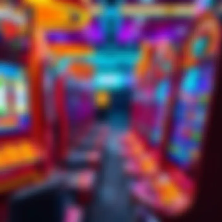 A colorful display of new slot machines with bright lights and symbols, attracting players looking for better winning opportunities.
