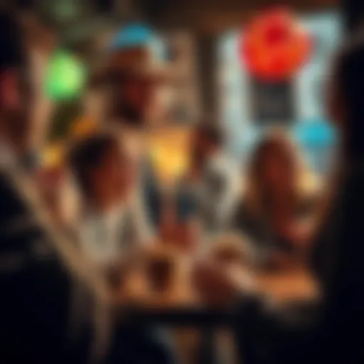 People enjoying coffee and celebrating the start of the weekend