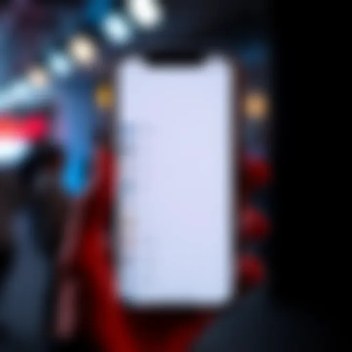 A smartphone screen showing an app with a blank friends list, indicating a display error.