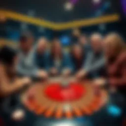Five friends gathered around a roulette table, placing bets with excitement, hoping to win big after two years of saving money.