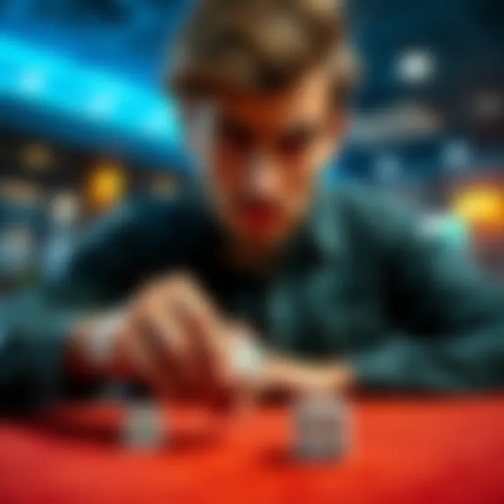 A person looking frustrated while rolling dice on a game table, showing signs of doubt and disappointment.