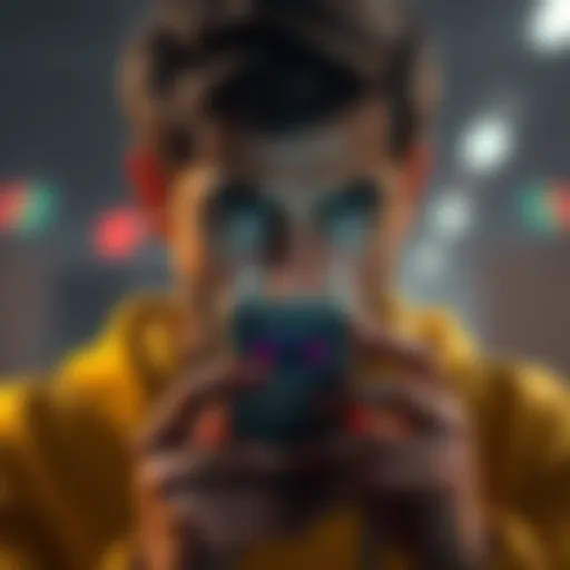 A distressed person looking at a phone with sports betting losses displayed on the screen during basketball season