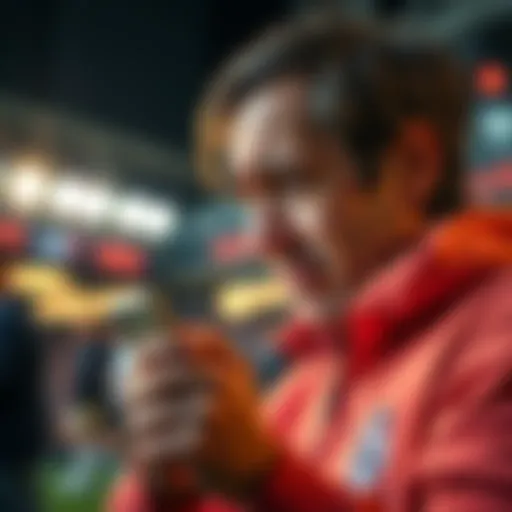 A frustrated person checking their smartphone, looking upset about a sports betting issue