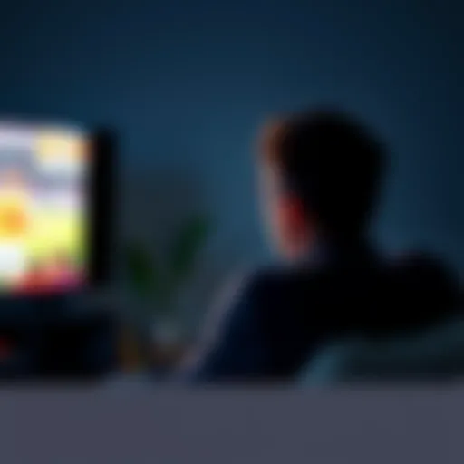 A frustrated person sitting in front of a TV, displaying disappointment as they watch their team lose a lead