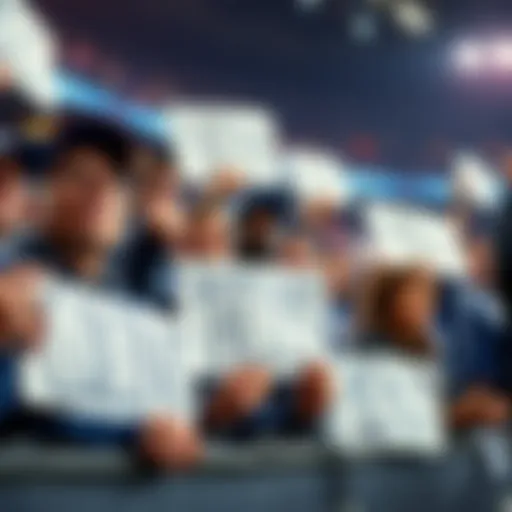 Group of fans showing disappointment while watching a Colts game, with signs expressing frustration over Jonathan Taylor's performance