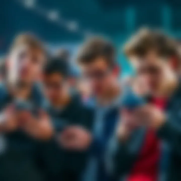 Group of people looking disappointed while checking their phones, expressing frustration over FanDuel offers.