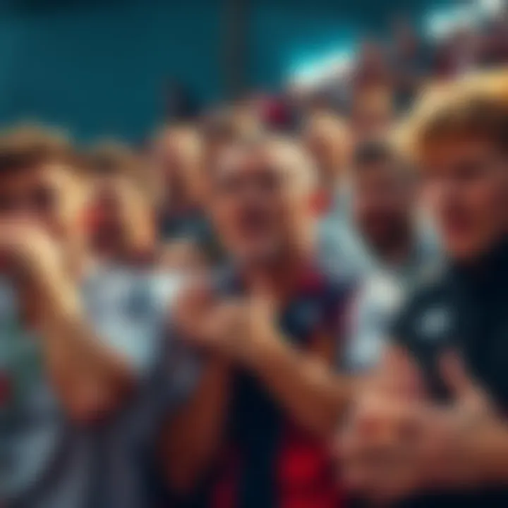 Frustrated fans reacting to player's return Group of soccer fans expressing frustration over injured player's return to the team