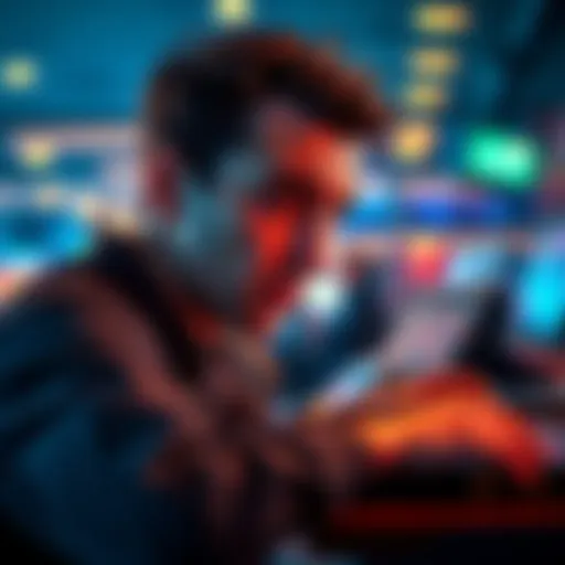 A person looking disappointed while playing at an online casino, with lost bets displayed on the screen