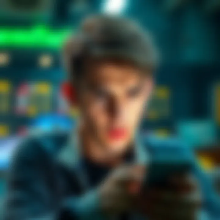 Frustrated Gambler A person looks disappointed while viewing sports odds on a mobile device, symbolizing frustration with betting on WBNA and tennis.