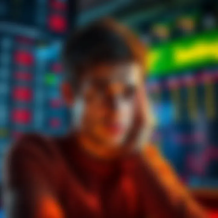 A disappointed person staring at a betting platform, showing losing bets and low odds, feeling frustrated with gambling experience.