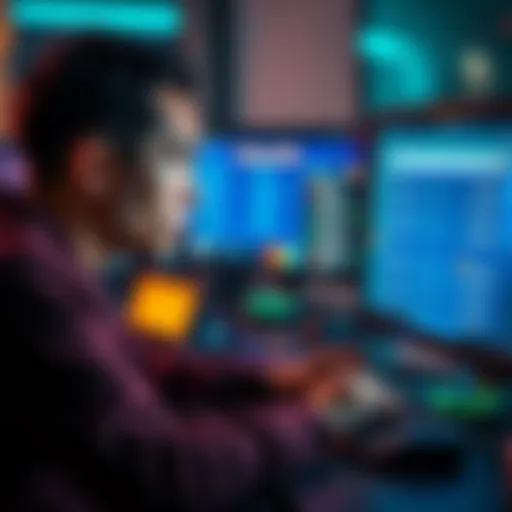A person sitting at a computer, looking frustrated while staring at a screen displaying bonus codes and betting requirements