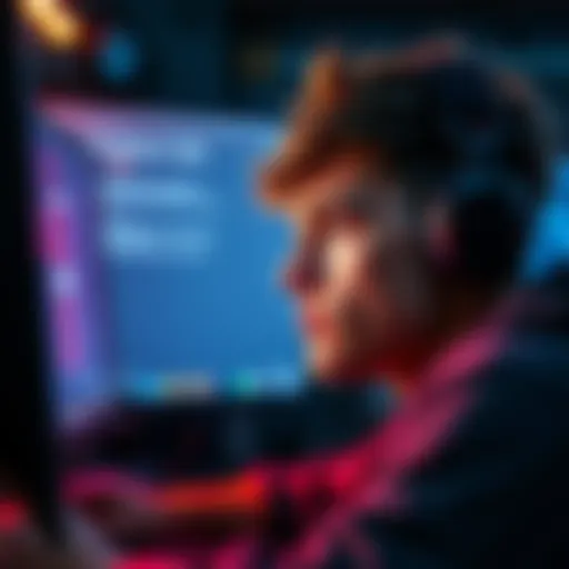 A gamer looking frustrated while staring at a blank screen, indicating technical problems during gameplay.