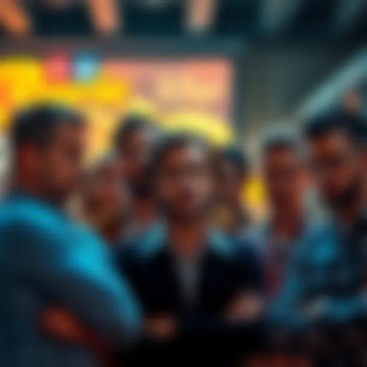 Frustrated people discussing progress slots A group of people looking frustrated while discussing progress slots, with expressions of disbelief and disappointment on their faces.