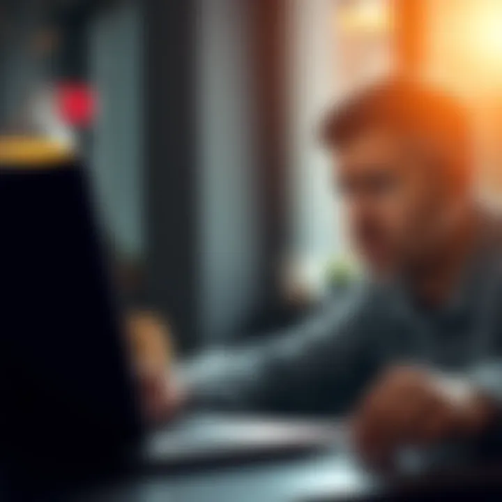 A person looks frustrated while checking their email on a laptop, showing annoyance at unwanted betting offers in their inbox.