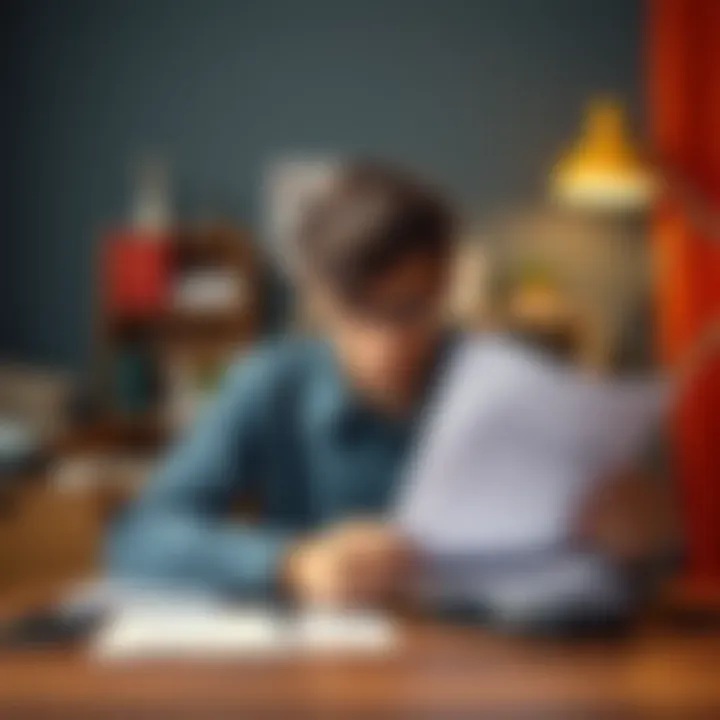 A person sits at a table, looking stressed while holding financial documents, feeling rejected by affordability checks.