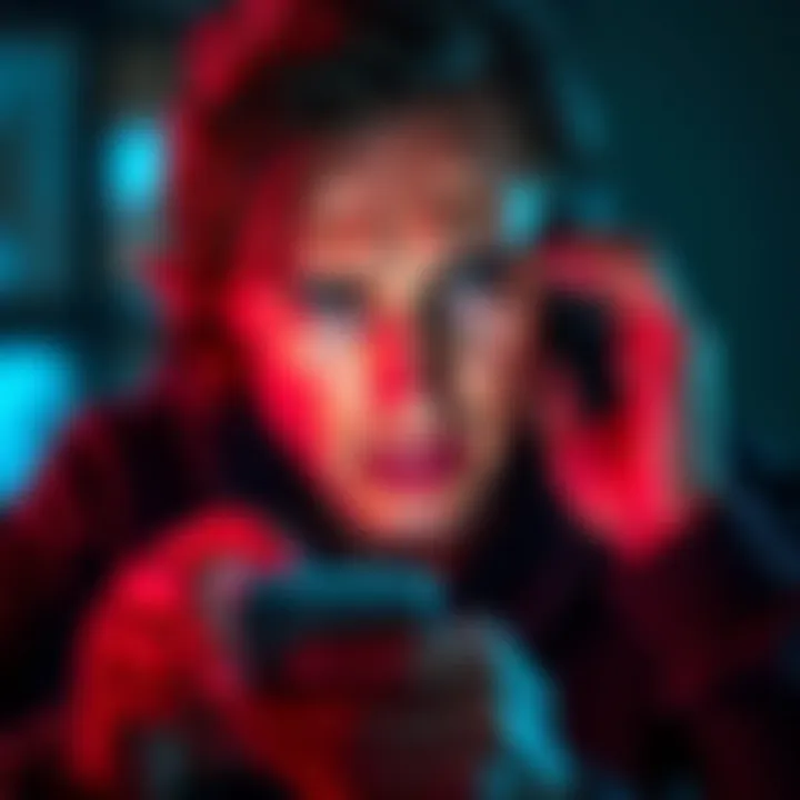 A person looking frustrated while trying to log into a mobile app on their smartphone