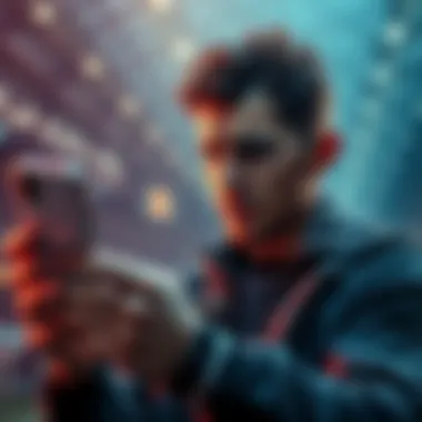 A frustrated player looking at their betting app, disappointed over a canceled bet on Treveyon Henderson, with notifications on the screen about the bet status change.