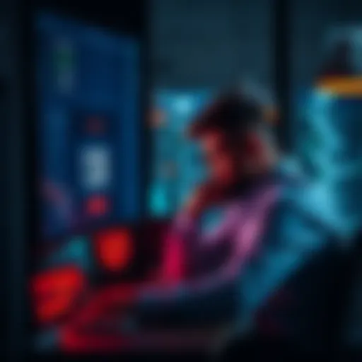 A frustrated player sitting at a desk, looking at a computer screen showing a countdown timer, reflecting disappointment about delayed bonuses from Stake.