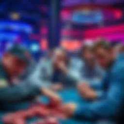 A group of disappointed players looking at poker tables with new cash game structures at CoinPoker.