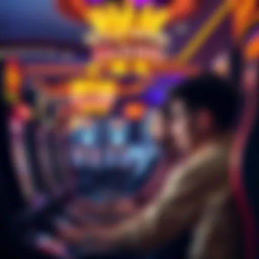 Group of players looking disappointed at slot machines in Hollywood Casino