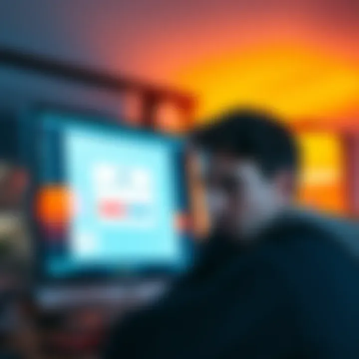 A person looking at a computer screen, showing confusion over a location error during a login process