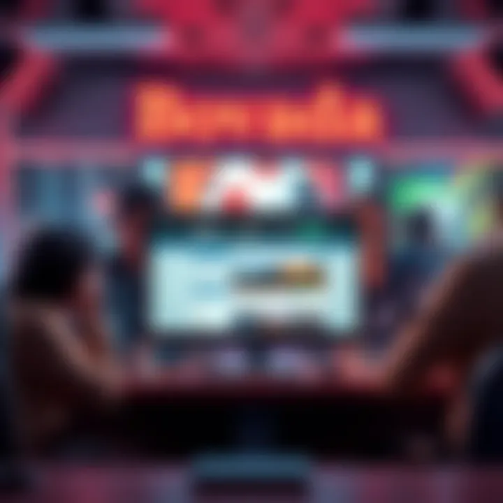 Group of unhappy people looking at a computer screen with Bovada site open, showing signs of frustrations