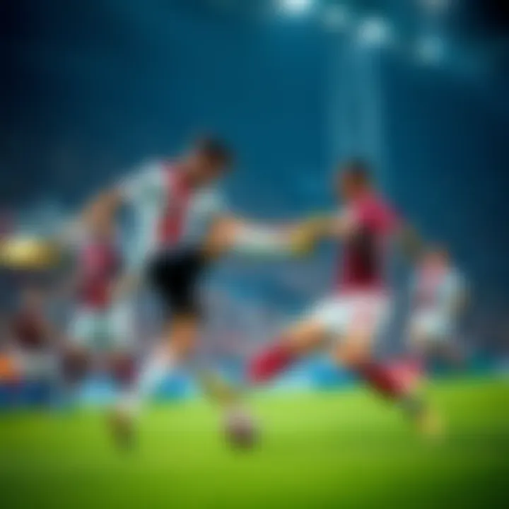 Players from Fulham and West Ham competing for a corner kick during their Premier League match