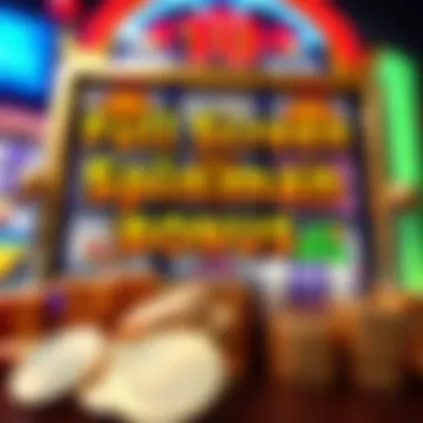 A graphic showing various strategies for maximizing the Full Screen Spinman Bonus with symbols of coins and a slot machine background