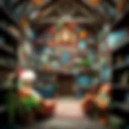 A vibrant house filled with various items and decorations, showcasing a blend of stories and uniqueness.
