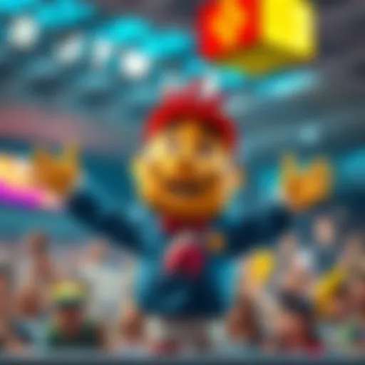 A cheerful character symbolizing a new betting favorite, bringing humor and joy to the crowd with a smile and playful gestures.