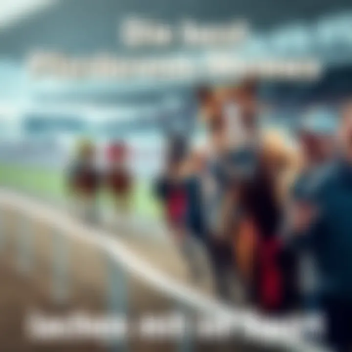 A humorous meme featuring a horse racing scene with laughing spectators and playful text.