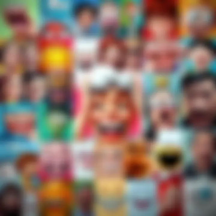 A colorful collage of popular memes from 2025, featuring humorous expressions and witty captions, capturing moments that made people laugh.