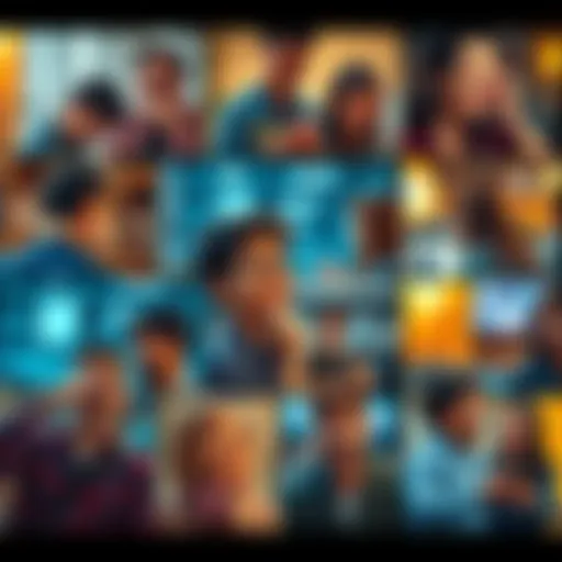 A collage of humorous scenes from 100% l9 featuring characters laughing and enjoying funny situations.