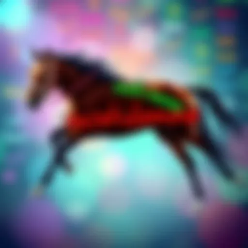 A collection of humorous racehorse names displayed on a colorful background, showcasing creativity and fun.