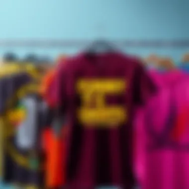 Funny T-Shirts with Creative Designs A collection of colorful T-shirts featuring humorous and creative designs that make people laugh