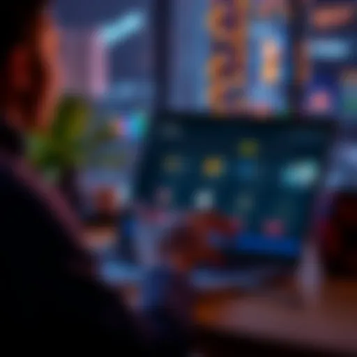 A person on a laptop exploring the Funrize platform, looking at bonus money and winnings options.