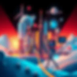 An illustration showing various futuristic elements and symbols representing growth and change for 2026.