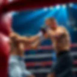 Justin Gaethje throws a punch during a boxing match