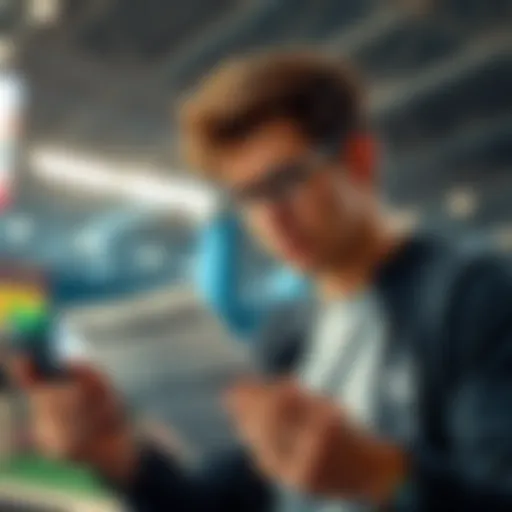 A person looking at a sports betting slip with a confused expression, holding a phone and thinking about a misplaced wager on a home run.