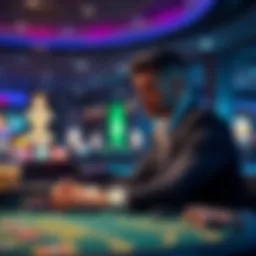 A person sitting at a casino table looking worried after losing money while gambling